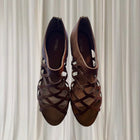 Zensu Brown Cutout Strappy Wedge Sandals - Size 11 - Image 5