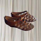 Zensu Brown Cutout Strappy Wedge Sandals - Size 11 - Image 4