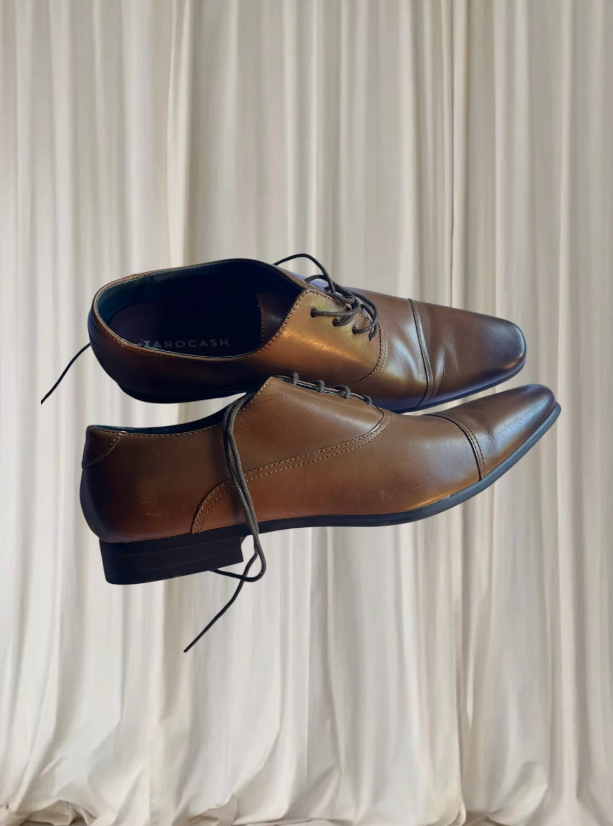 Tarocash Cosmo Men's Brown Cap Toe Oxford Dress Shoes - Size 11 - Image 3