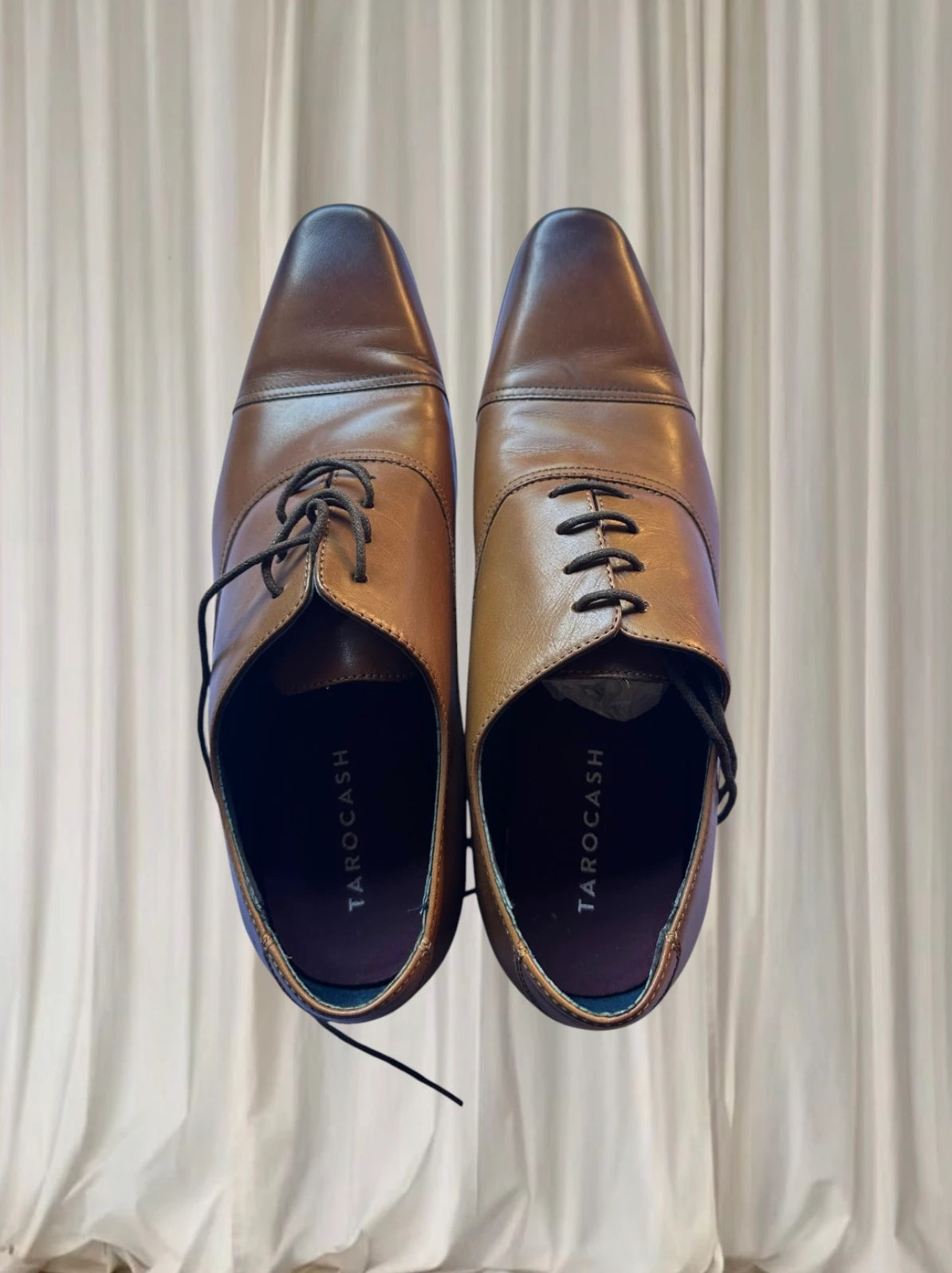 Tarocash Cosmo Men's Brown Cap Toe Oxford Dress Shoes - Size 11 - Image 2