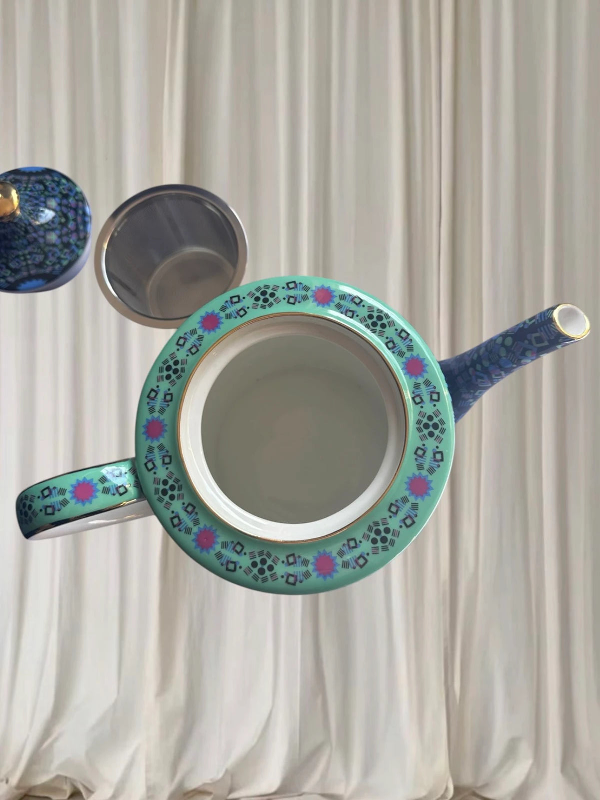 T2 Tea Kaleidoscope Teapot - Vibrant Porcelain Brew Pot - Image 7