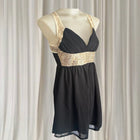 Ice Black And Gold Sequin Embellished Sleeveless Mini Dress - New With Tags - Image 2