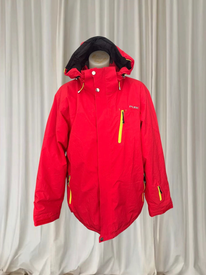Pure Snow Ski Jacket - Waterproof Winter Parka With High-Contrast Zippers - Image 1