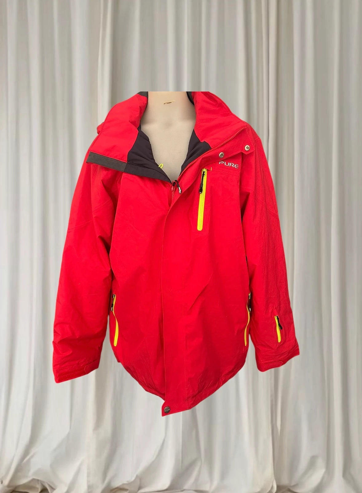 Pure Snow Ski Jacket - Waterproof Winter Parka With High-Contrast Zippers - Image 3