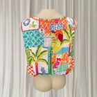 Sleeveless Bolero Shrug - Mediterranean Floral Tie-Front - Image 5