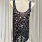 By Malene Birger Sequin Tank Top - Elegant Black Embellished Evening Wear - Image 1