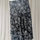 Millers Floral Embroidered Midi Skirt - Elegant Black And White Ribbon Detail - Image 3