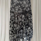 Millers Floral Embroidered Midi Skirt - Elegant Black And White Ribbon Detail - Image 2
