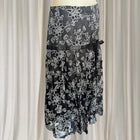 Millers Floral Embroidered Midi Skirt - Elegant Black And White Ribbon Detail - Image 4