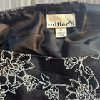 Millers Floral Embroidered Midi Skirt - Elegant Black And White Ribbon Detail - Image 6