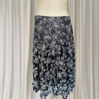 Millers Floral Embroidered Midi Skirt - Elegant Black And White Ribbon Detail - Image 5