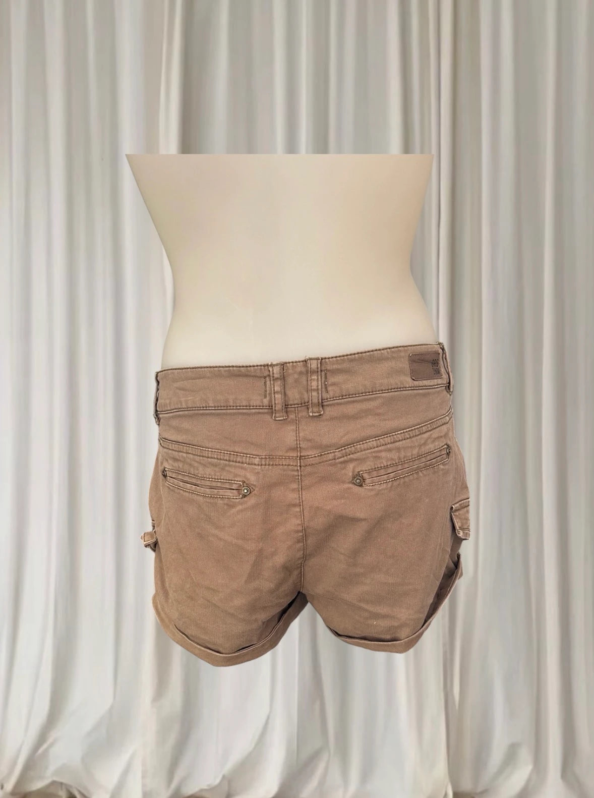 GRG MTL Montreal Khaki Pleated Cargo Shorts - Y2K Utility Mini Shorts - Image 3