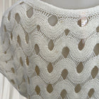 Teasel Cream Open Knit Wave Pattern Short Sleeve Sweater - Size 8 - Image 8