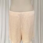Seafolly Crochet Knit Shorts - Breathable Beige Beachwear - Image 4