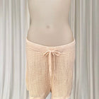 Seafolly Crochet Knit Shorts - Breathable Beige Beachwear - Image 2