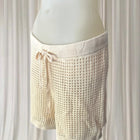 Seafolly Crochet Knit Shorts - Breathable Beige Beachwear - Image 1