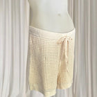 Seafolly Crochet Knit Shorts - Breathable Beige Beachwear - Image 3