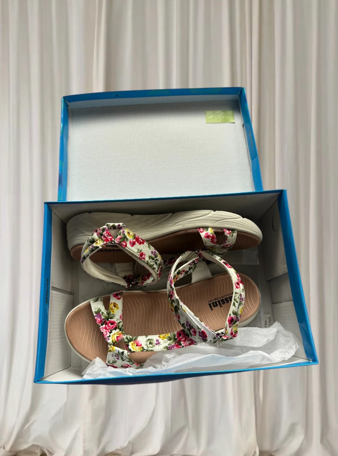 Cassini Floral Print Sport Sandals - Comfortable Botanical Summer Footwear - Image 1