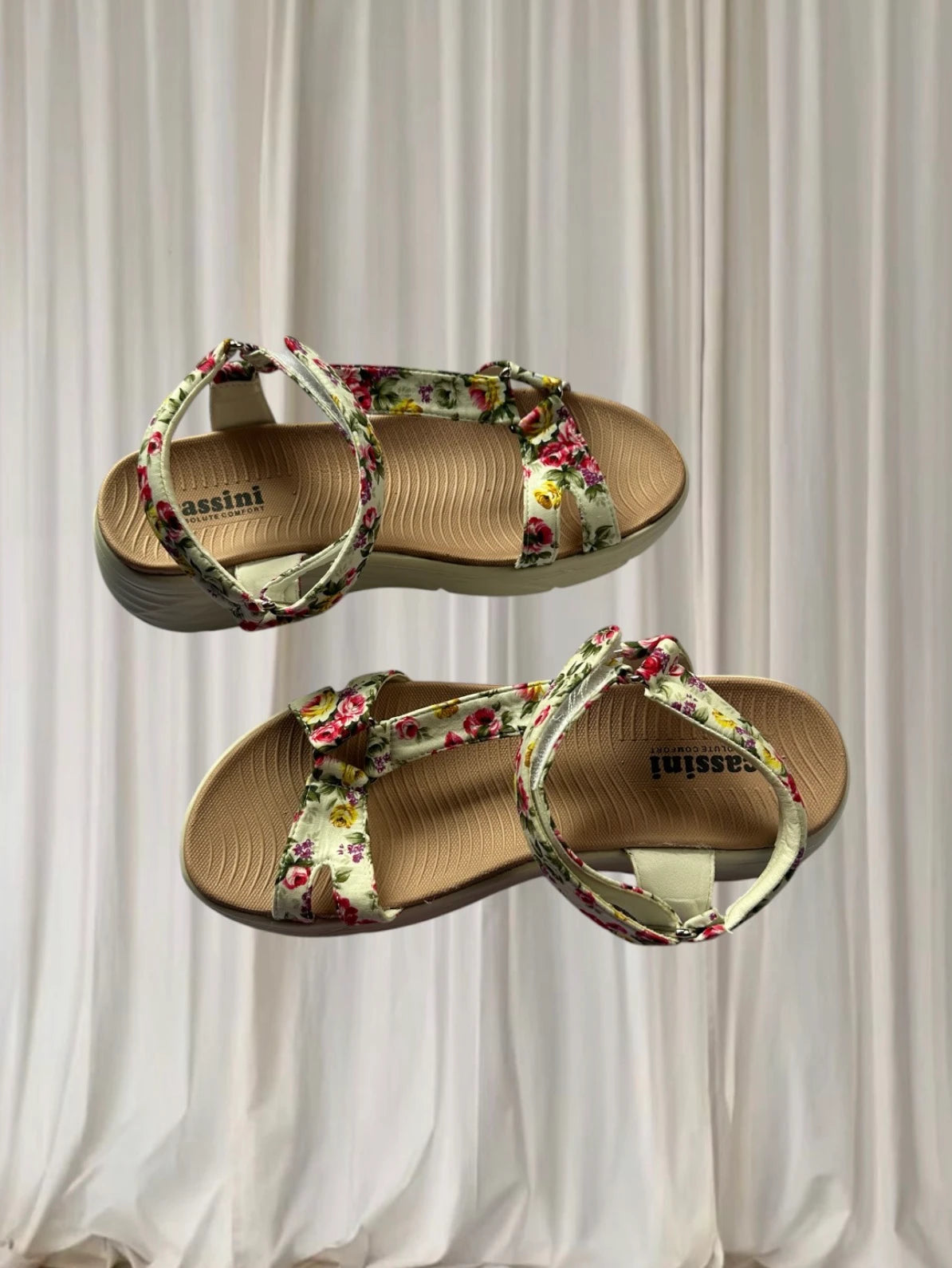 Cassini Floral Print Sport Sandals - Comfortable Botanical Summer Footwear - Image 4