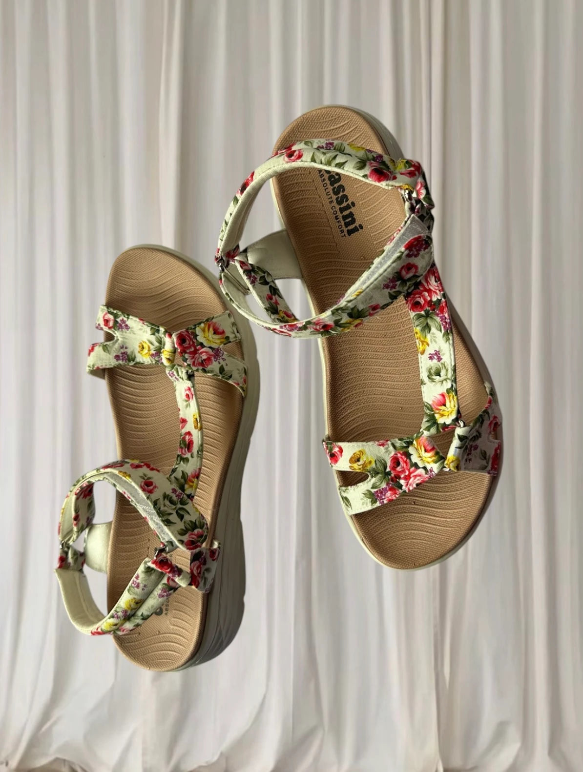 Cassini Floral Print Sport Sandals - Comfortable Botanical Summer Footwear - Image 6