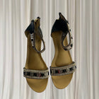 Auyi Rhinestone Ankle Strap Sandals - Elegant Black Evening Heels - Image 3