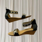 Auyi Rhinestone Ankle Strap Sandals - Elegant Black Evening Heels - Image 5