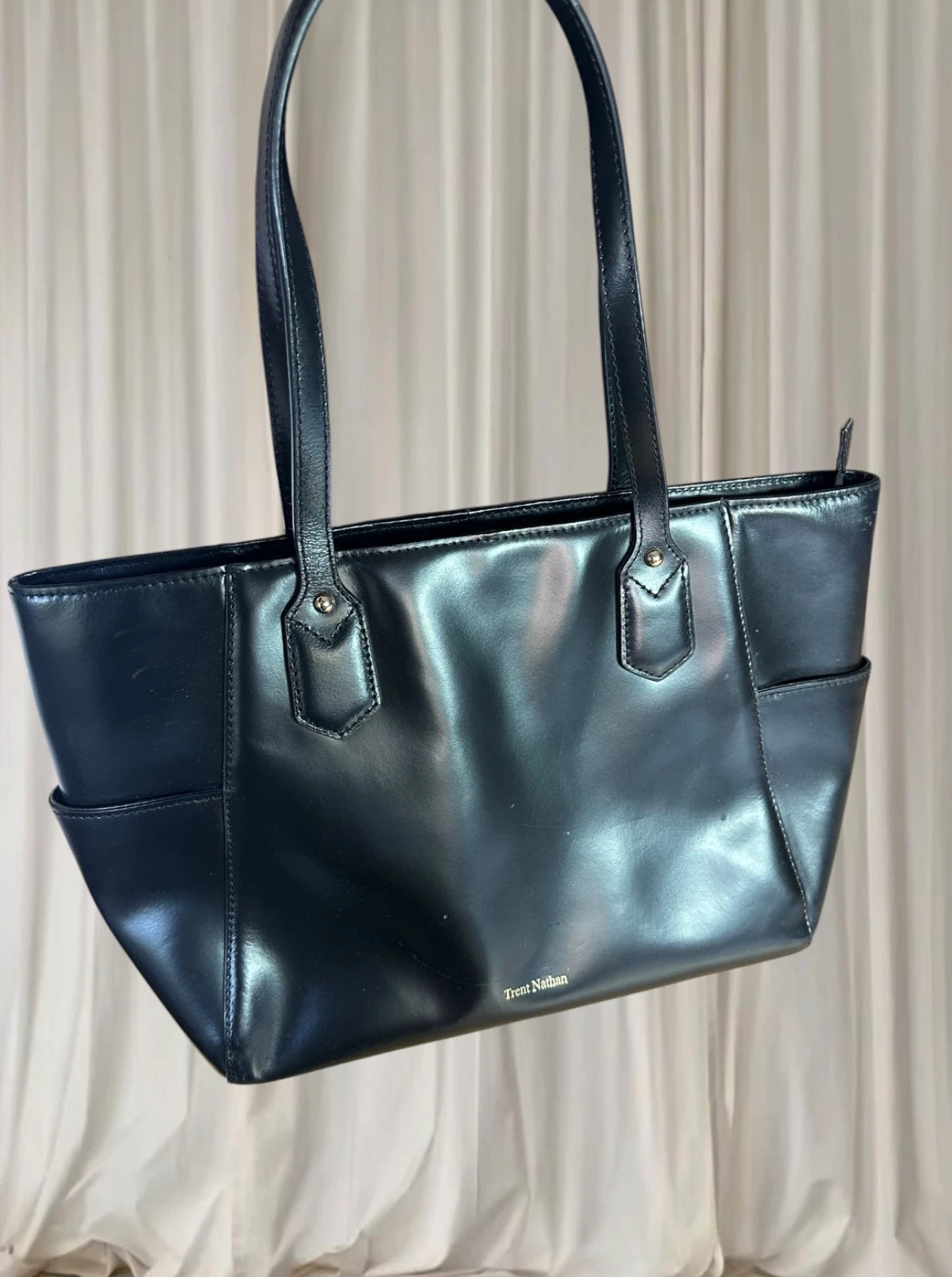 Joan Collins Faux Leather Tote Bag - Classic Everyday Handbag - Image 2