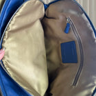 Coach Penelope Leather Satchel Bag - Vibrant Blue Turnlock Design - Image 4