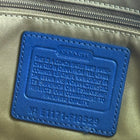 Coach Penelope Leather Satchel Bag - Vibrant Blue Turnlock Design - Image 5