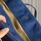 Coach Penelope Leather Satchel Bag - Vibrant Blue Turnlock Design - Image 6