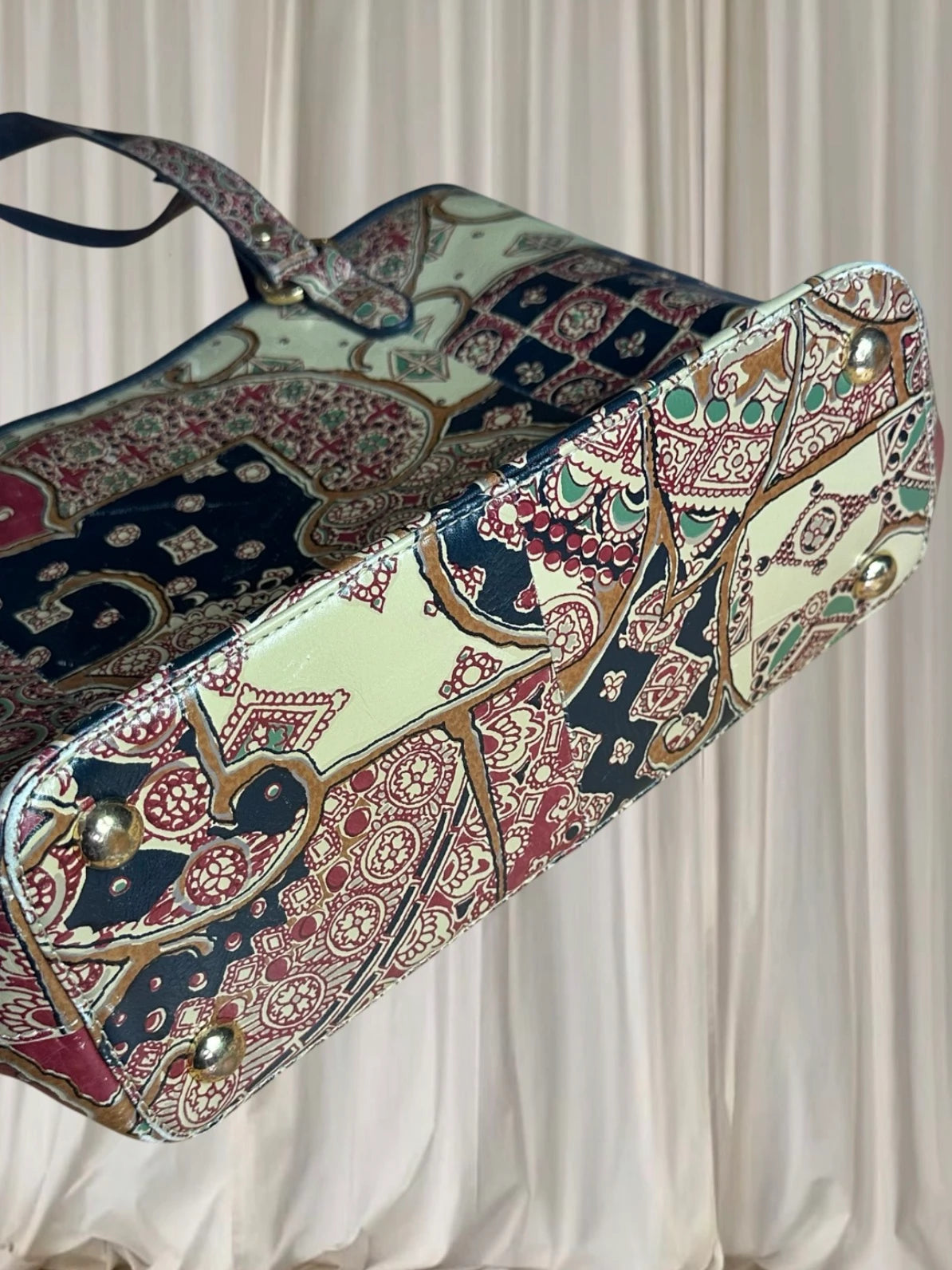 Brahmin Melbourne Collection Tote Bag - Intricate Paisley Print Leather - Image 3