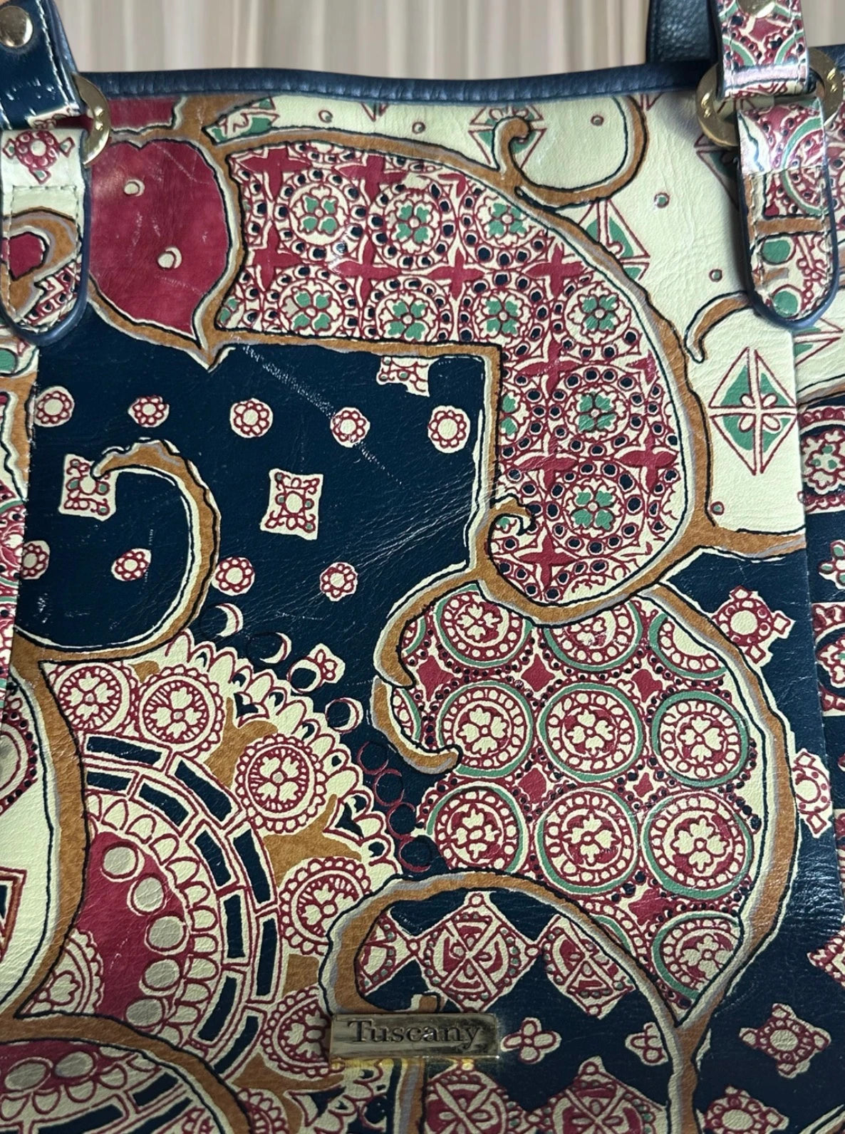Brahmin Melbourne Collection Tote Bag - Intricate Paisley Print Leather - Image 6
