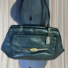 Coach Madison Madeline EW Satchel - Premium Black Leather Turnlock Shoulder Bag - Image 1