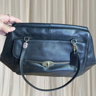Coach Madison Madeline EW Satchel - Premium Black Leather Turnlock Shoulder Bag - Image 2