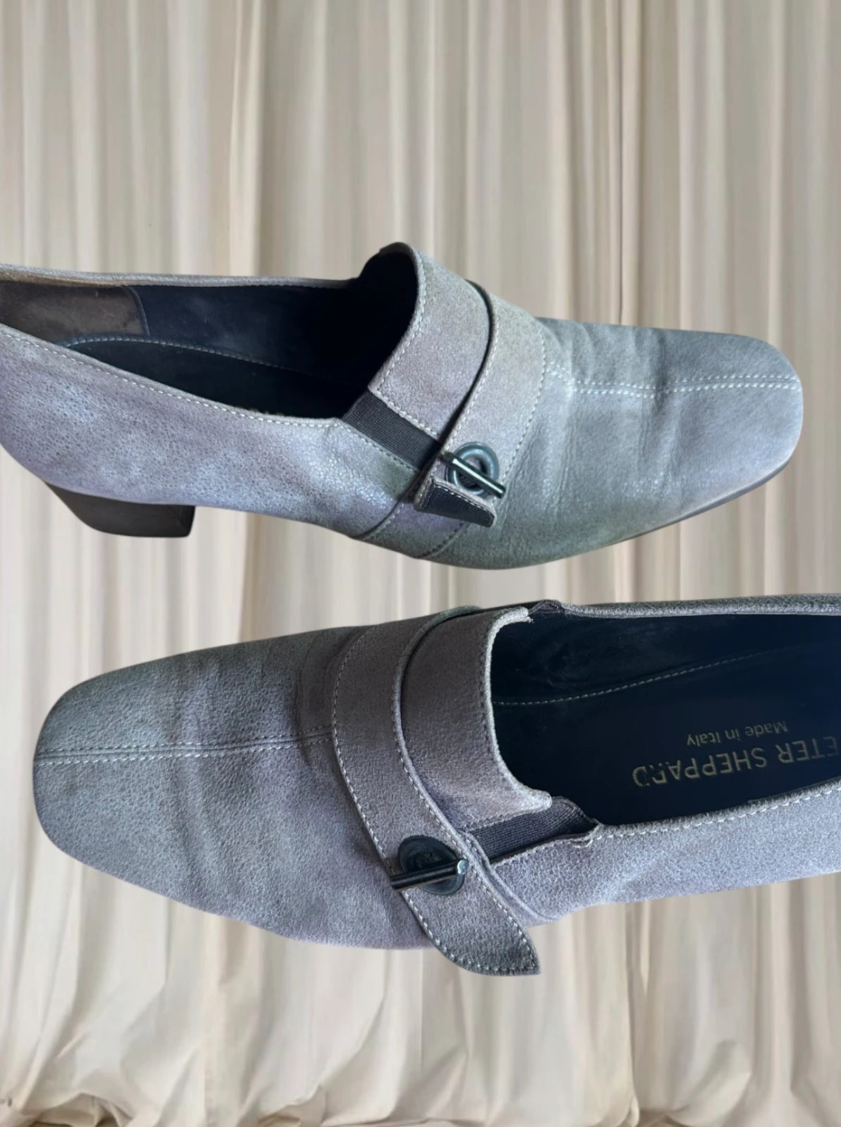 Peter Sheppard Women's Suede Loafers - Elegant Italian Low Heel Comfort - Image 4