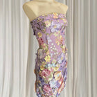 Billy J Strapless Mini Dress - Vibrant Purple Floral Print Size 6 - Image 4