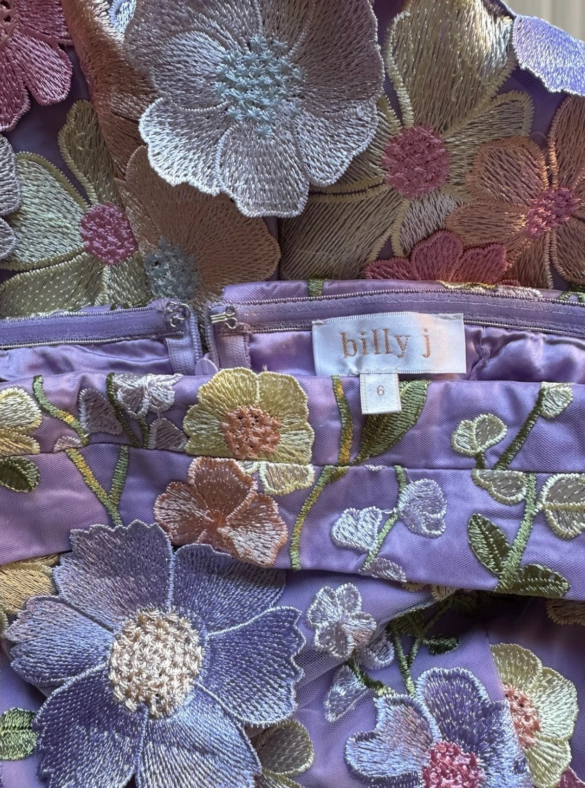 Billy J Strapless Mini Dress - Vibrant Purple Floral Print Size 6 - Image 8