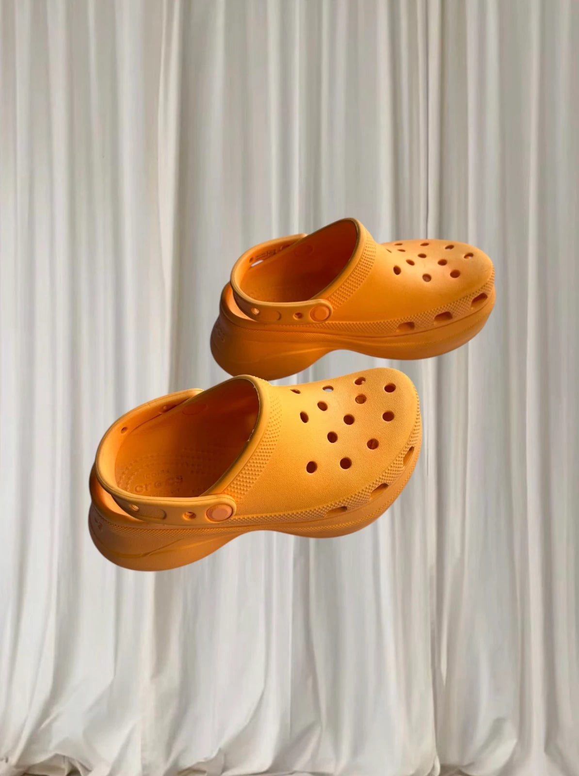 Crocs Classic Bae Clog - Vibrant Cantaloupe Platform Sandals - Image 2