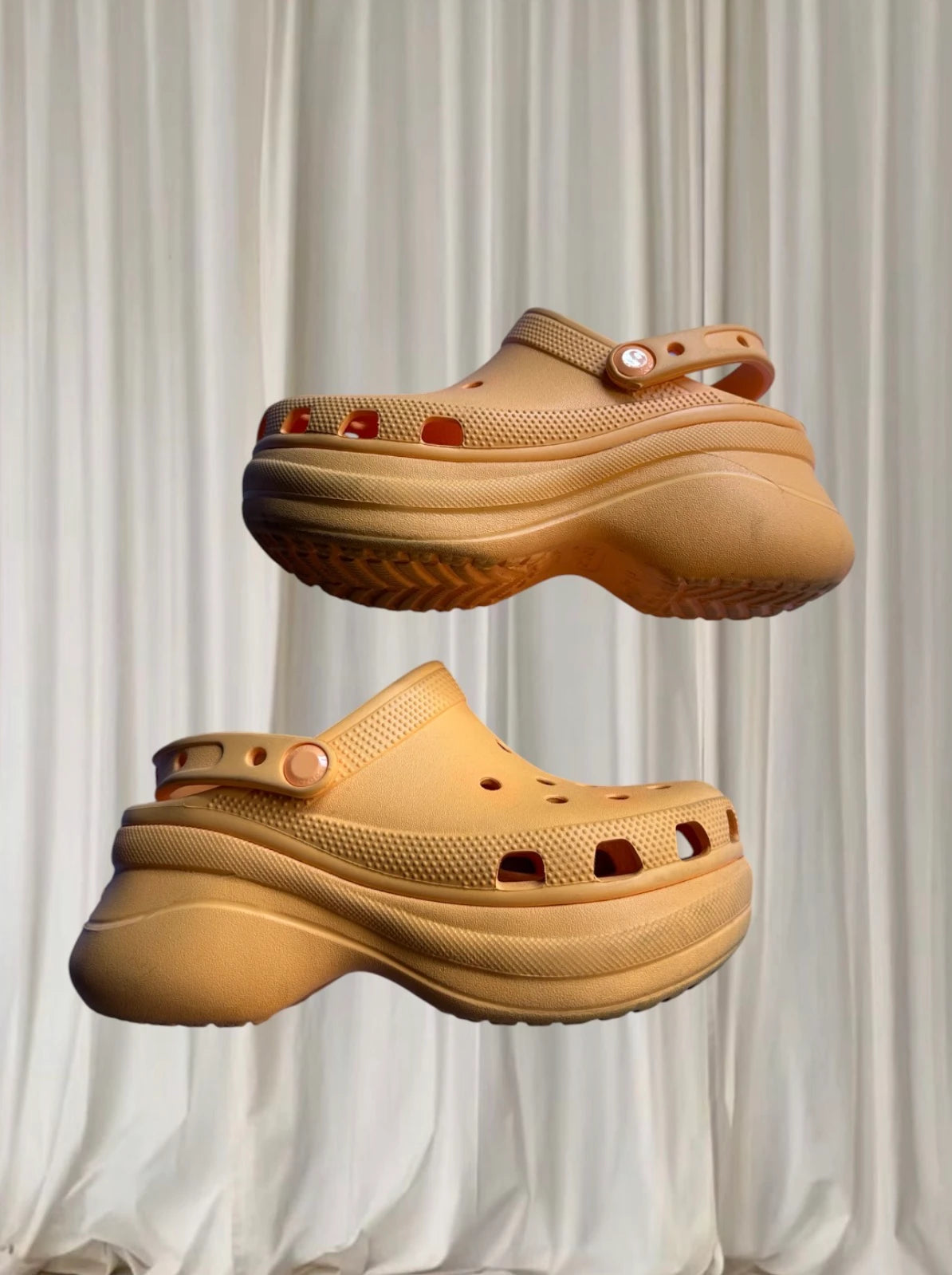 Crocs Classic Bae Clog - Vibrant Cantaloupe Platform Sandals - Image 5