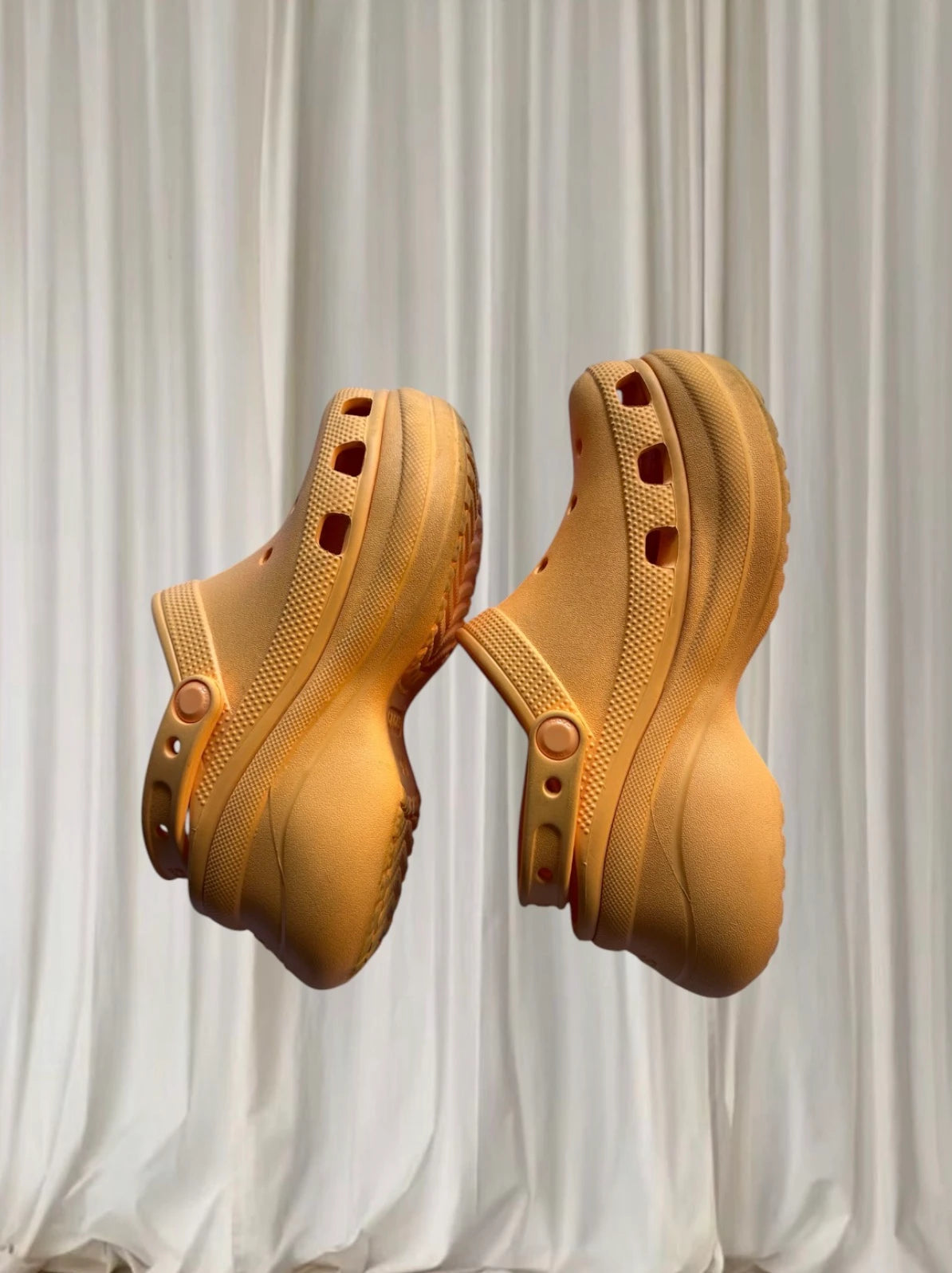 Crocs Classic Bae Clog - Vibrant Cantaloupe Platform Sandals - Image 7