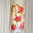 Banana Republic Floral Satin Pencil Skirt - Vintage Style Rose Print - Image 1