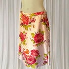 Banana Republic Floral Satin Pencil Skirt - Vintage Style Rose Print - Image 2