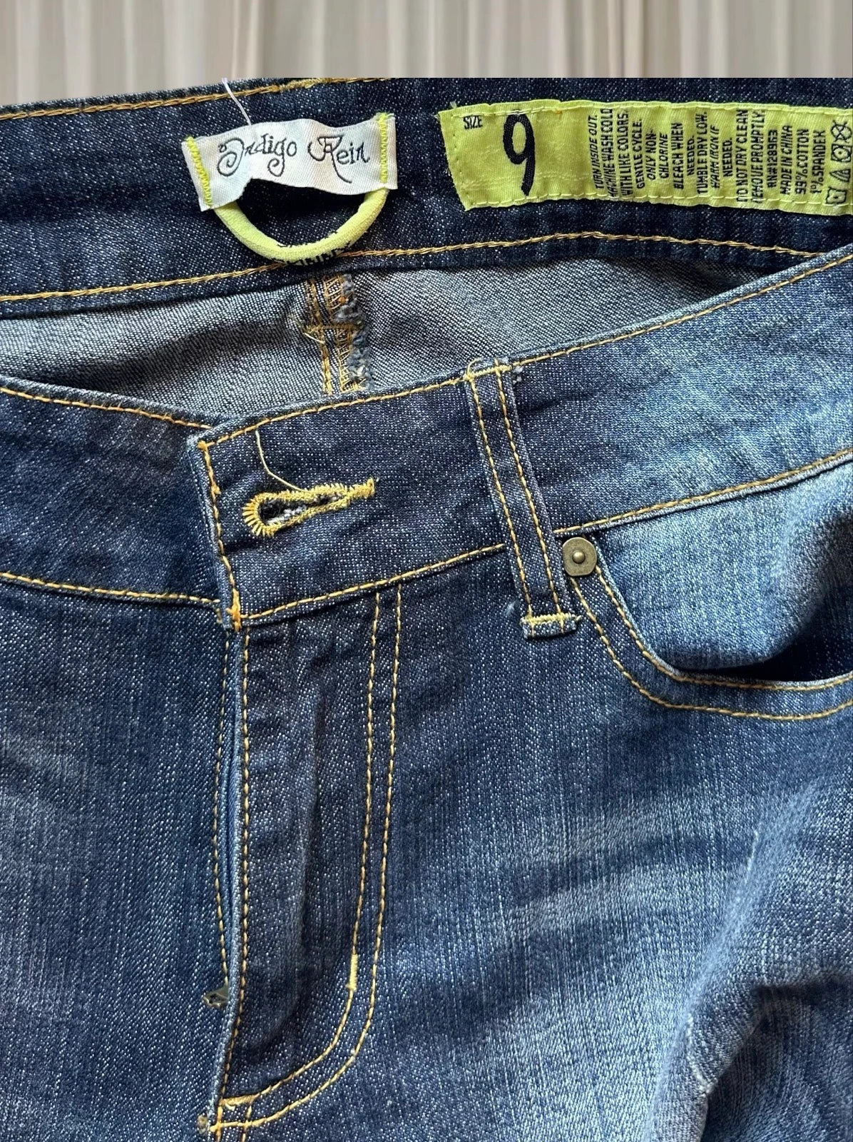 Indigo Rein Women's Distressed Embroidered Back Pocket Jeans - Blue Denim - Image 6