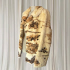 APLA Vintage Rabbit Fur Jacket - Luxurious Spotted Pattern Coat M - Image 3