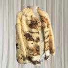 APLA Vintage Rabbit Fur Jacket - Luxurious Spotted Pattern Coat M - Image 4