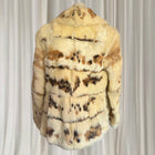 APLA Vintage Rabbit Fur Jacket - Luxurious Spotted Pattern Coat M - Image 5