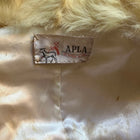 APLA Vintage Rabbit Fur Jacket - Luxurious Spotted Pattern Coat M - Image 6