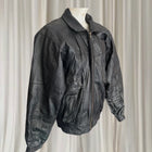 Redwood Vintage Leather Bomber Jacket - Classic Black Outerwear - Image 4