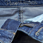 Pure Western Denim Mini Skirt - Dark Wash With Signature Embroidery - Image 6