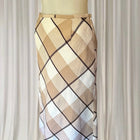 First Revue Japan Plaid Midi Skirt - Beige Check Bias Cut - Image 3